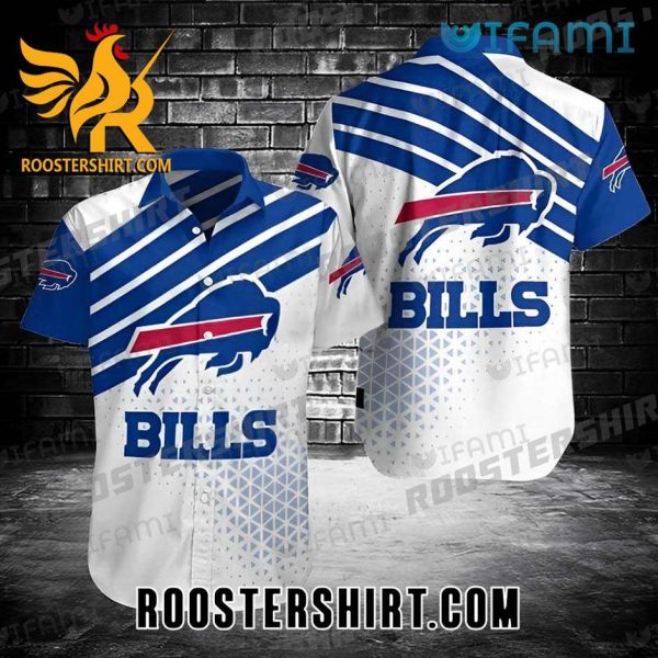 Official Buffalo Bills Hawaiian Shirt White Blue Classic For Bills Fans