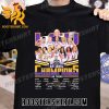Official LSU Tigers Womens Basketball Team 2023 National Champions Signatures T-Shirt