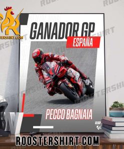 Pecco Bagnaia Ganador GP Espana Poster Canvas