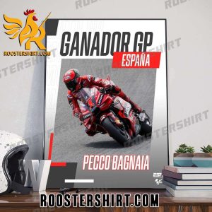 Pecco Bagnaia Ganador GP Espana Poster Canvas