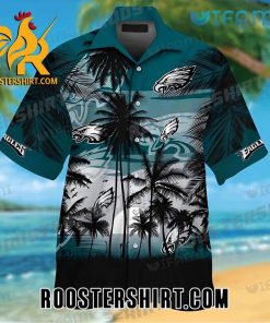 Philadelphia Eagles Hawaiian Shirt Coconut Palm Logo Gift For Eagles Fans