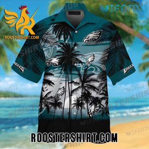 Philadelphia Eagles Hawaiian Shirt Coconut Palm Logo Gift For Eagles Fans