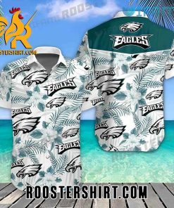 Philadelphia Hawaiian Shirt Hibiscus Palm Leaf Flower Gift For Eagles Fans