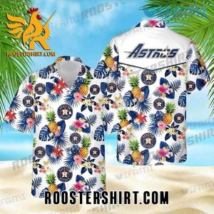 Pineapple Tropical Leaves Houston Astros Hawaiian Shirt