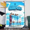 Manchester City Premier League U18 North Champions 2022 – 2023 Poster Canvas