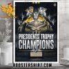 Presidents Trophy Champions 2023 Boston Bruins NHL Poster Canvas