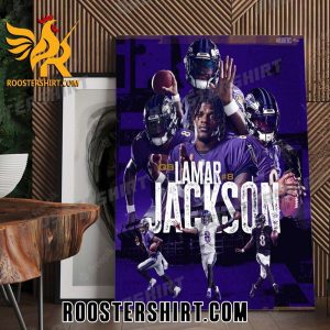 QB Lamar Jackson 8 Baltimore Ravens New Design Poster Canvas