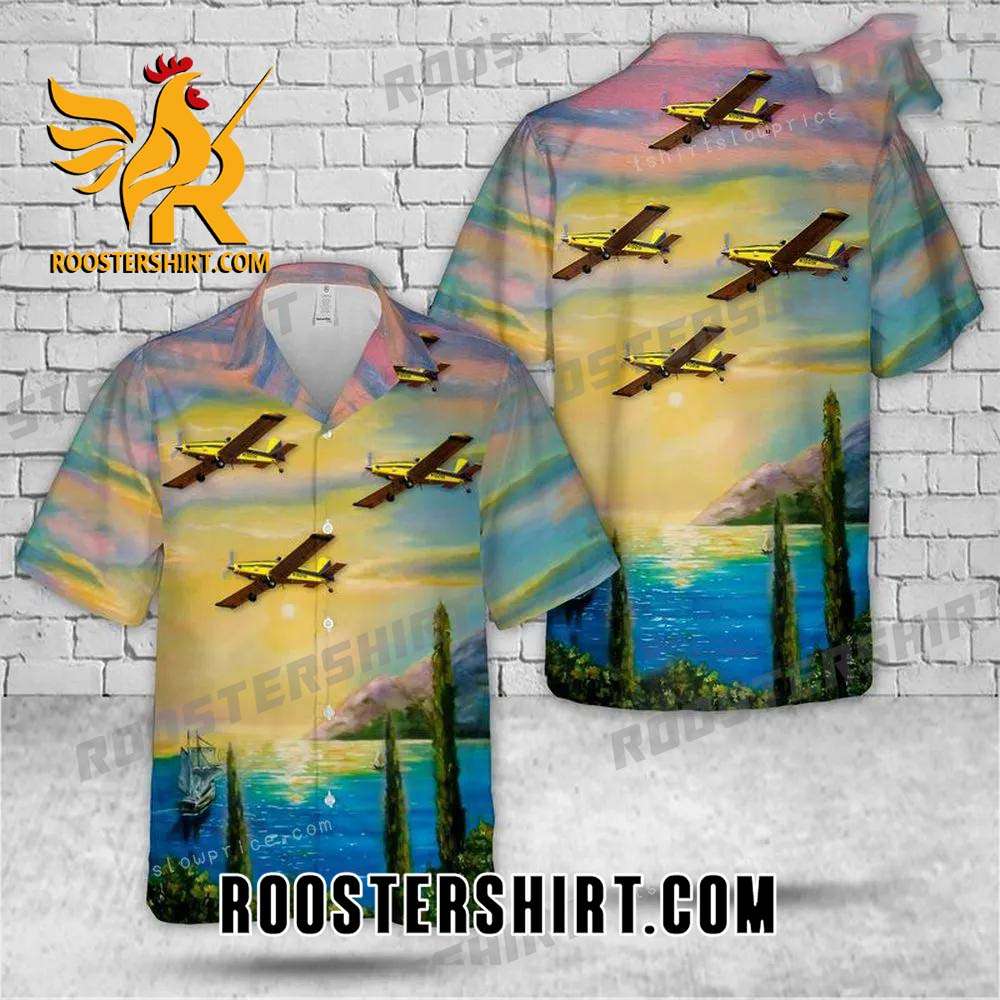 Quality Air Tractor 502 Crop Duster Button Up Hawaiian Shirt
