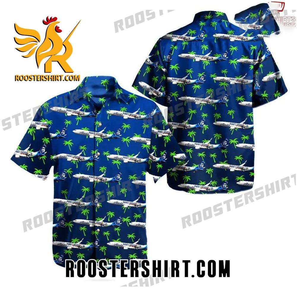Quality Alaska Airlines Boeing 737-990 Er Seattle Seahawks Livery Hawaiian Shirt For Men And Women
