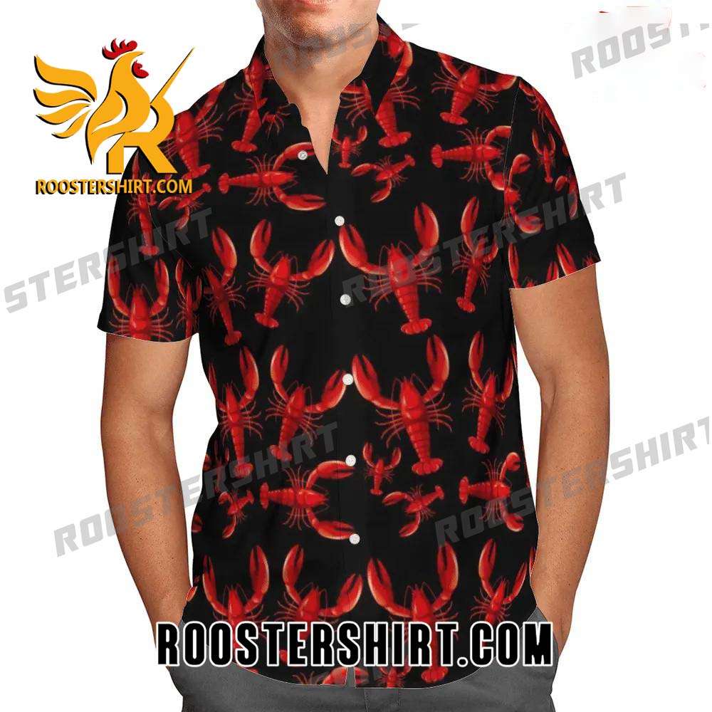 Quality Amazing Lobsters All Over Print 3D Hawaiian Shirt - Black