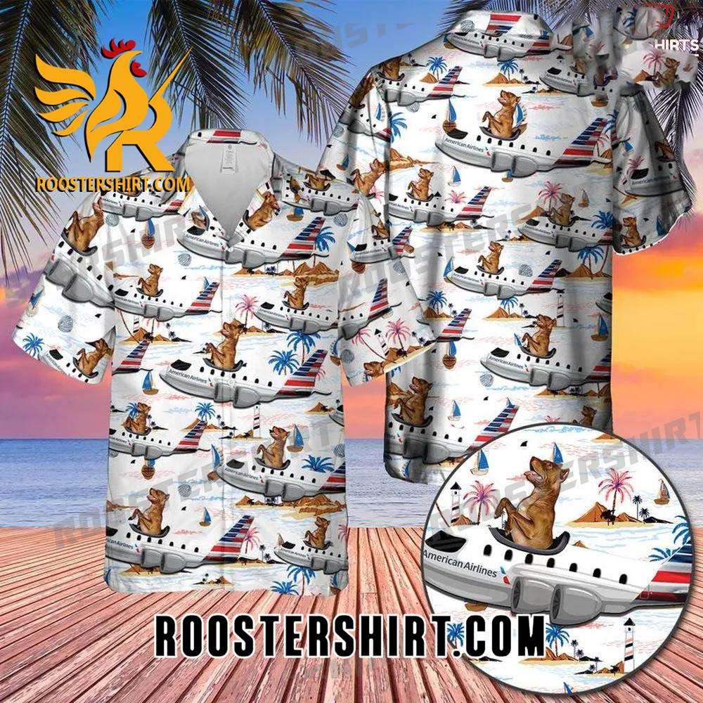 Quality American Airlines Boeing 767-323er American Pit Bull Terrier Cheap Hawaiian Shirt