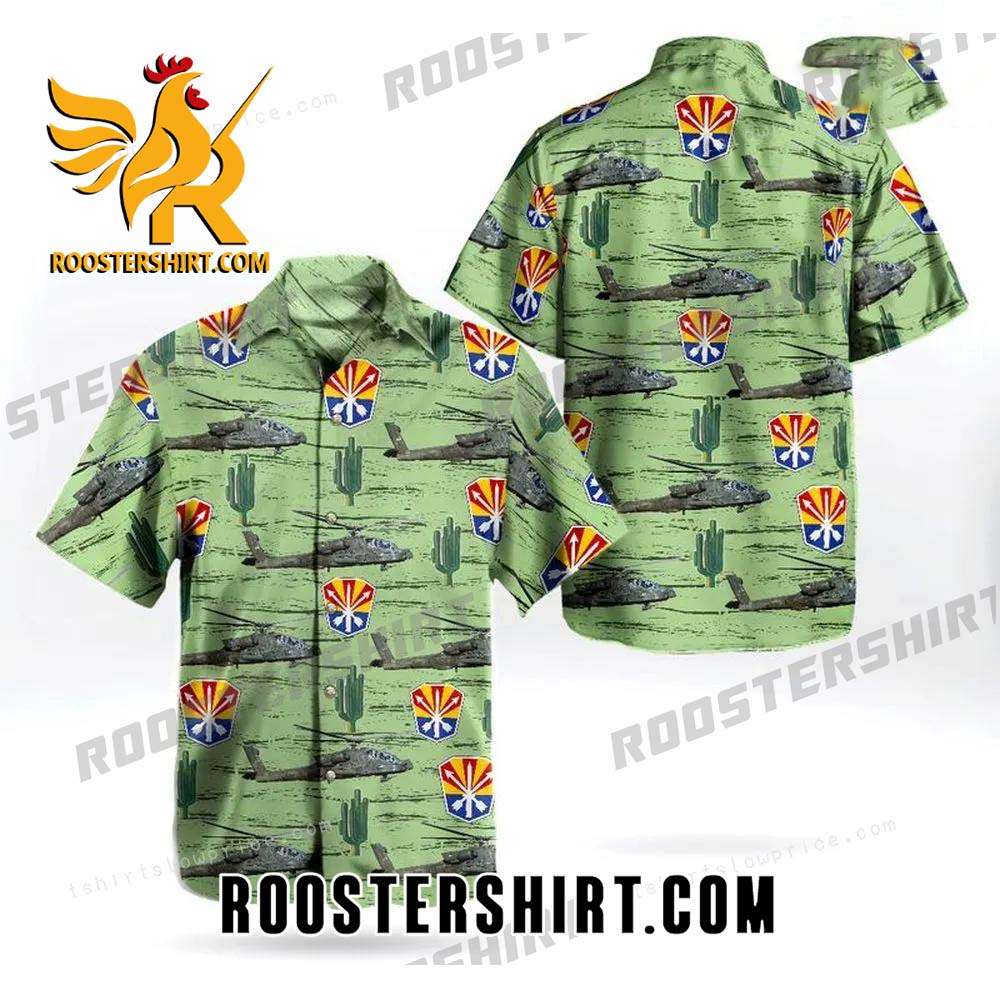 Quality Arizona Army National Guard Apache Ah-64d Hawaiian Shirt Cheap
