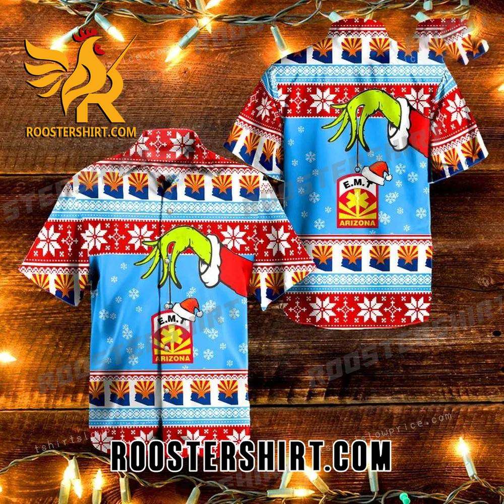 Quality Arizona Emergency Medical Technician Emt Patch Ugly Christmas Hawaiian Shirt Cheap