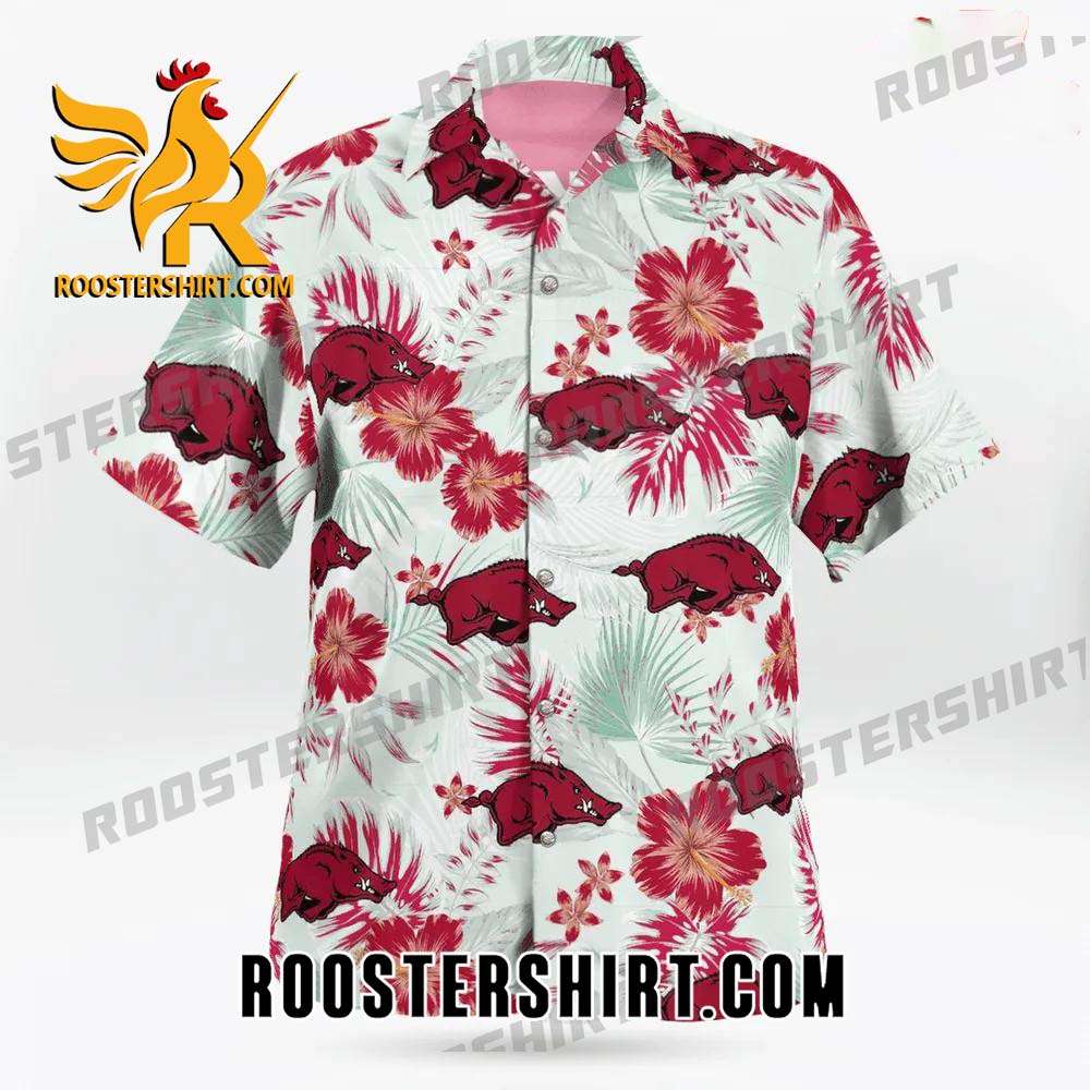 Quality Arkansas Razorbacks Logo All Over Print 3D Hawaiian Shirt