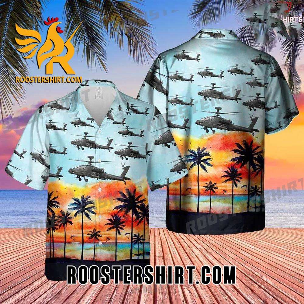 Quality Army Boeing Ah-64 Apache Aloha Hawaiian Shirt Cheap