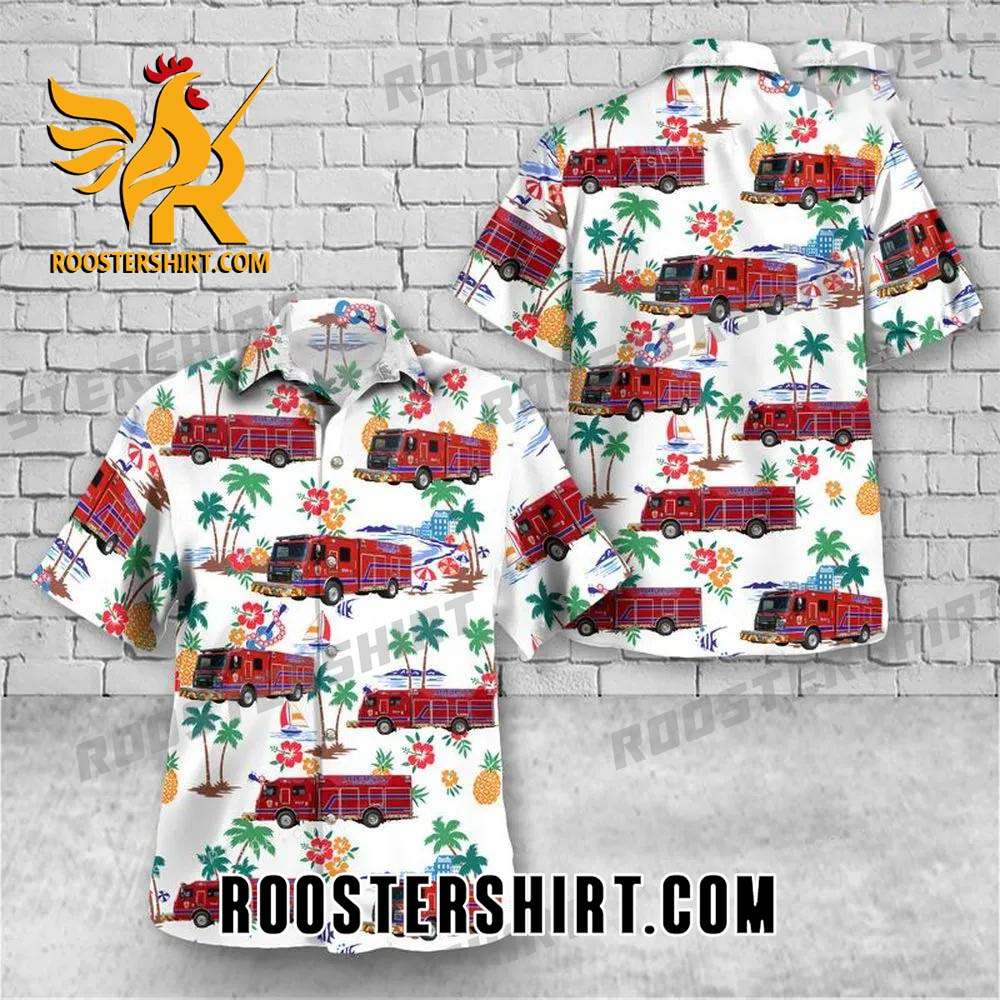 Quality Augusta, Mo Volunteer Fire Protection District Button Up Hawaiian Shirt