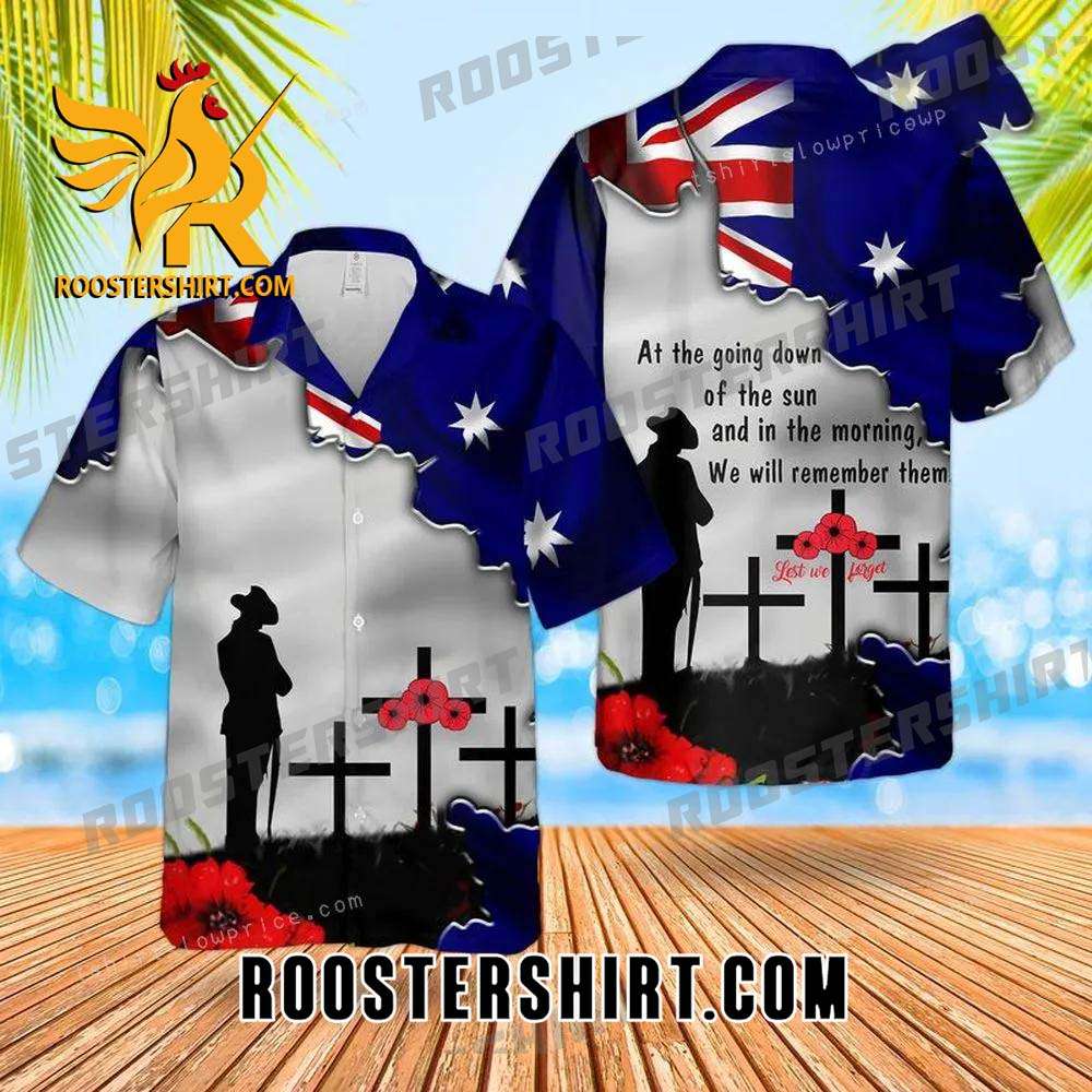 Quality Australia Anzac Day We Will Remember Them Hawaiian Shirt For Men And Women