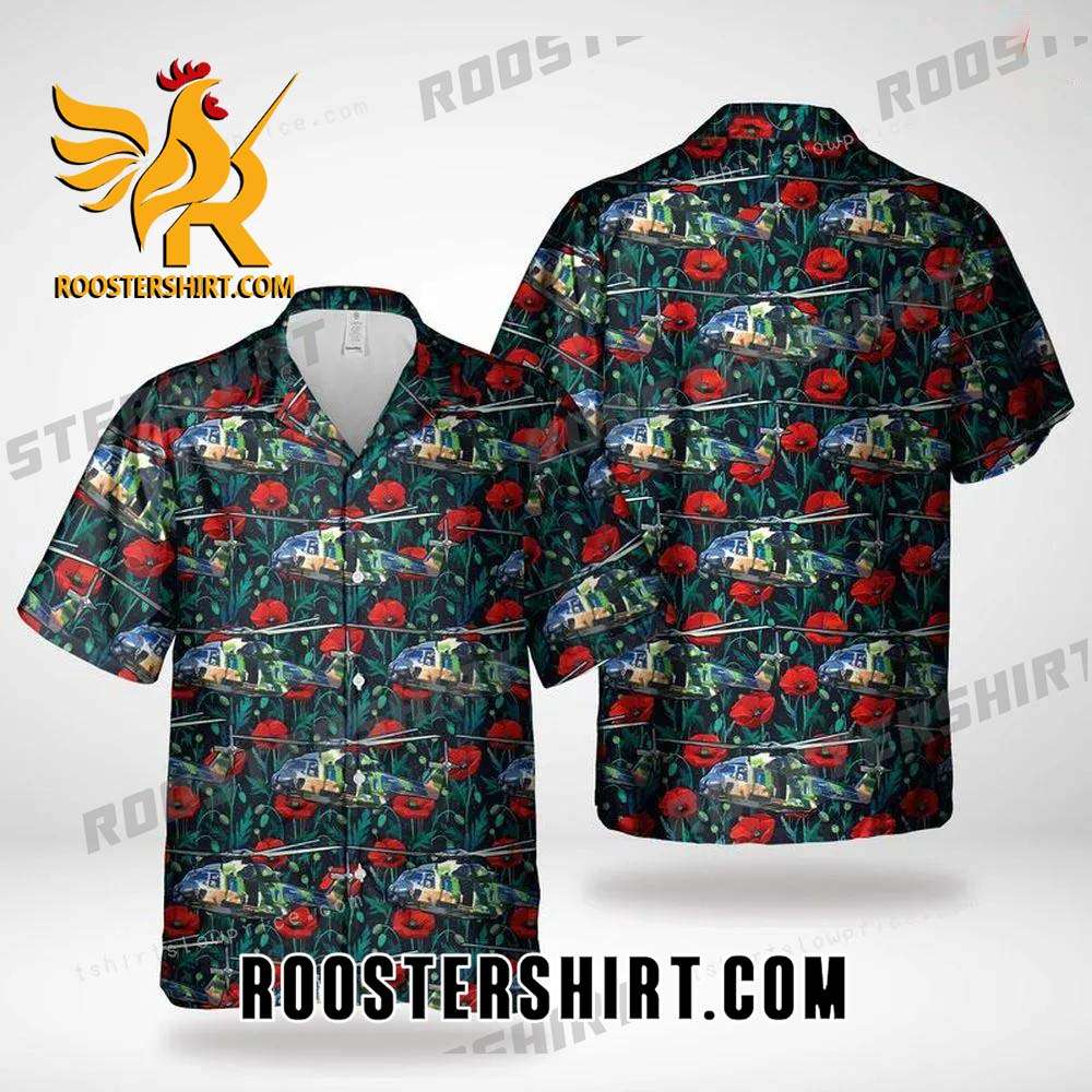 Quality Australian Army Mrh-90 Taipan Anzac Day Red Poppy Cheap Hawaiian Shirt