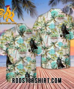 Quality Baby Yoda Boba Fett Star Wars Palm Tree All Over Print 3D Hawaiian Shirt