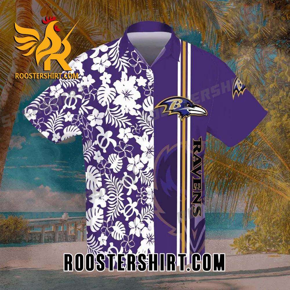 Quality Baltimore Ravens Football Team All Over Print 3D Hawaiian Shirt-purple