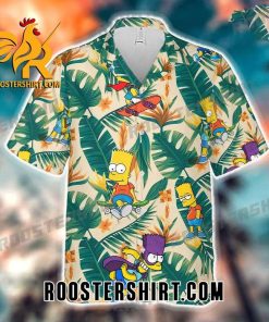 Quality Bart Simpson Flower Hawaiian Shirt