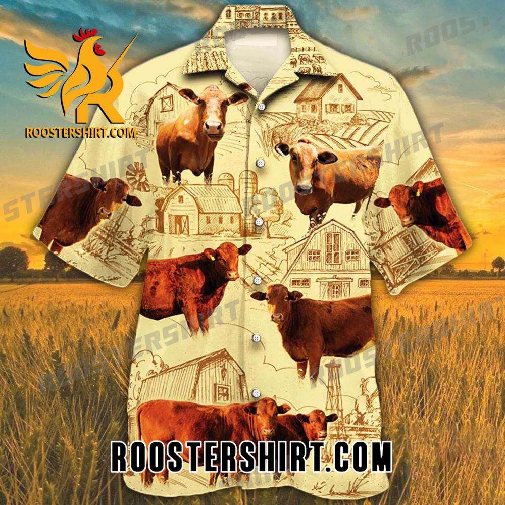 Quality Beefmaster Cattle Farm Hawaiian Shirt