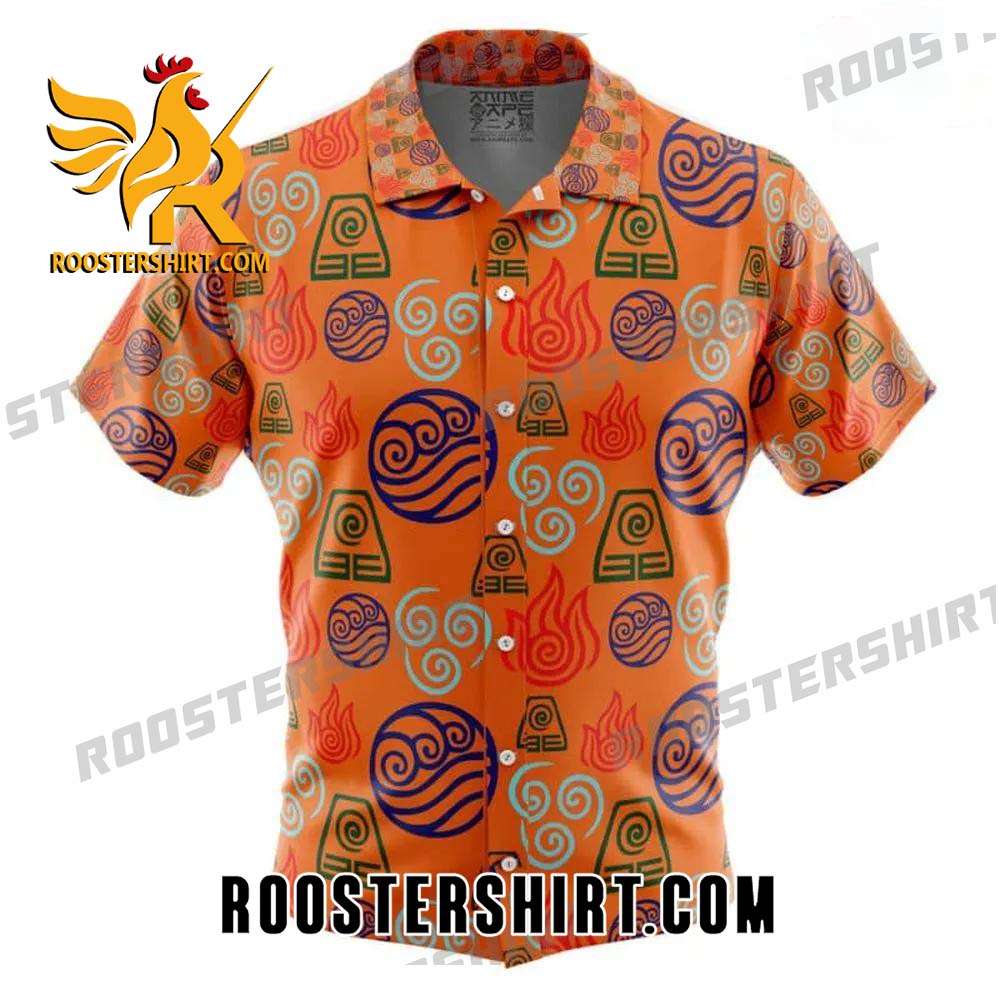 Quality Bending Elements Avatar Button Up Hawaiian Shirt