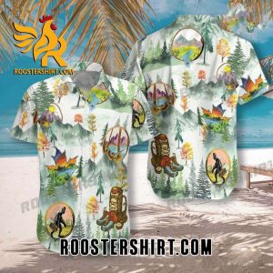 Quality Bigfoot Camping And Hiking Hawaiian Shirt Cheap