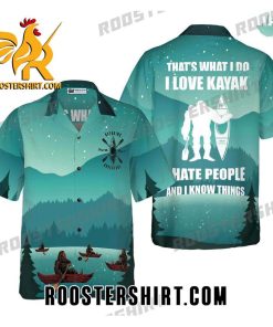 Quality Bigfoot Love Kayak And Hate People Hawaiian Shirt