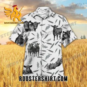 Quality Black Angus Pattern Hawaiian Shirt Angus Cow Gifts