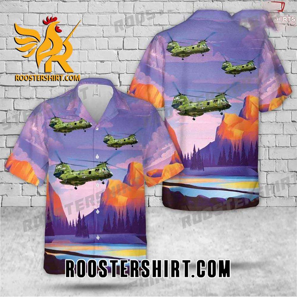 Quality Boeing-vertol Ch-46e Sea Knight Phrog Hawaiian Shirt Outfit