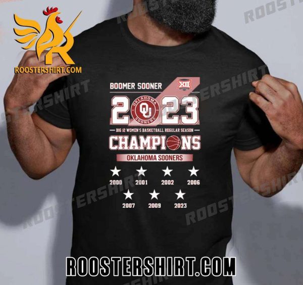 Quality Boomer sooner 2023 big 12 womens basketball regular season champions Oklahoma sooners Unisex T-Shirt