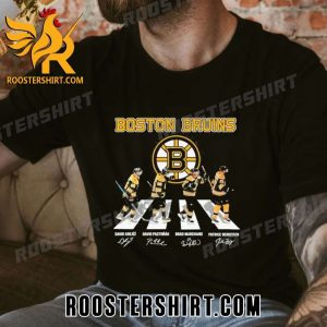 Quality Boston Bruins Team Abbey Road 2023 Stanley Cup Playoff Signatures Unisex T-Shirt