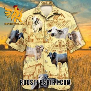 Quality Brahman Cattle Farm Hawaiian Shirt
