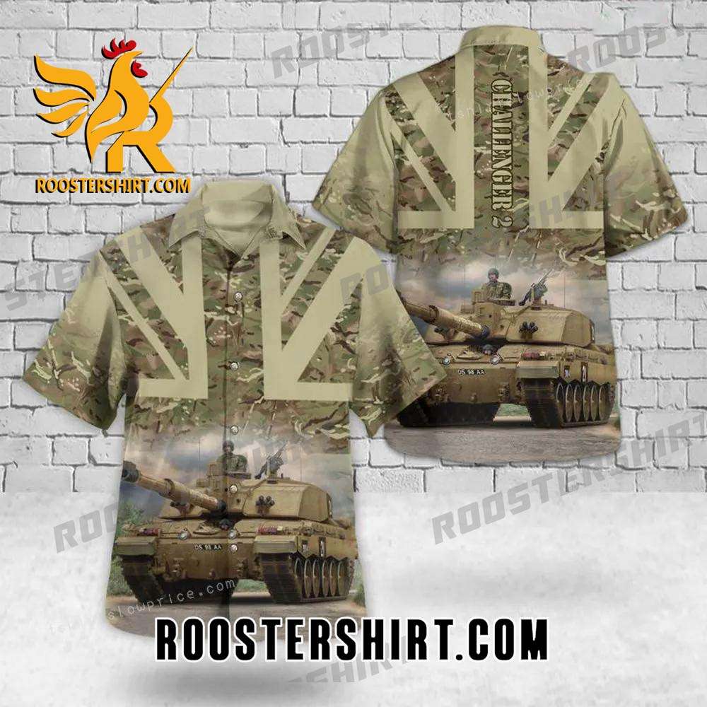 Quality British Army Challenger 2 Main Battle Tank Aloha Hawaiian Shirt