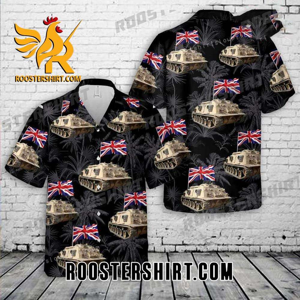 Quality British Army M88 Recovery Vehicle Button Up Hawaiian Shirt
