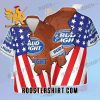 Quality Bud Light American Flag Hawaiian Shirt
