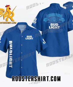 Quality Bud Light Blue All Over Print Hawaiian Shirt