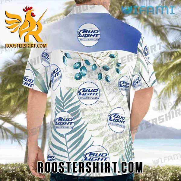 Quality Bud Light Hawaiian Shirt Tropical Leaves Gift For Beer Fans