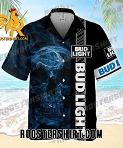 Quality Bud Light Smoke Skull Hawaiian Shirt Cheap