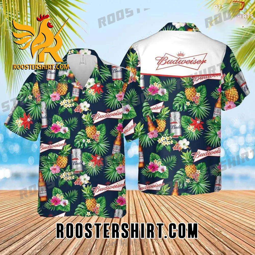 Quality Budweiser Beer Tropical Hawaiian Shirt Summer Outfit