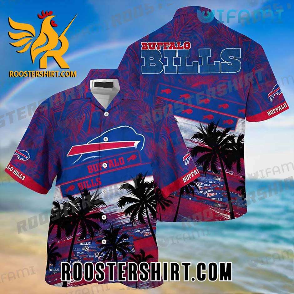 Quality Buffalo Bills Hawaiian Shirt Coconut Palm Leaf For Bills Fans