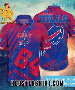 Quality Buffalo Bills Hawaiian Shirt Grunge Colorful Pattern Star Customized For Bills Fans