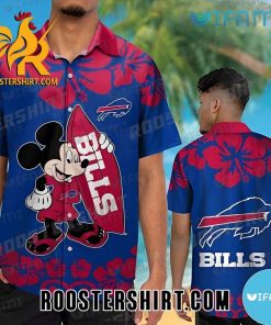 Quality Buffalo Bills Hawaiian Shirt Mickey Surfboard For Bills Fans