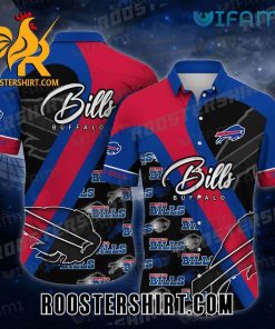 Quality Buffalo Bills Hawaiian Shirt Pattern Black Blue Red For Bills Fans