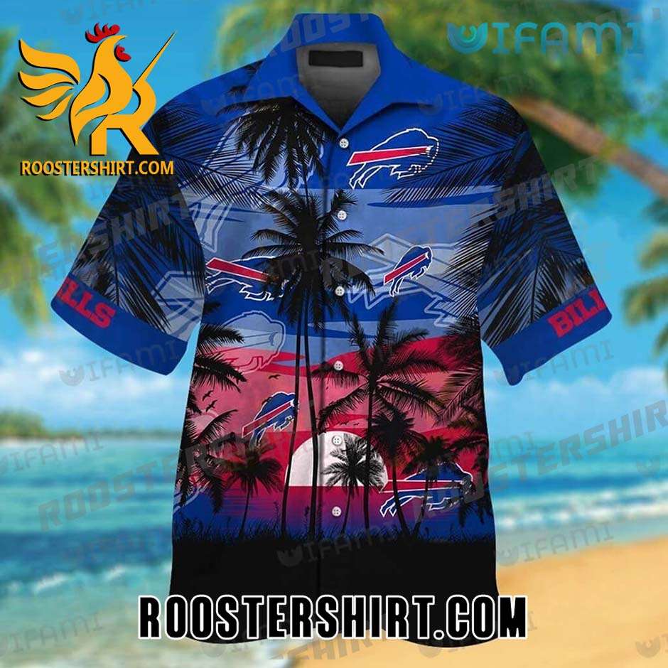 Quality Buffalo Bills Hawaiian Shirt Sunset Coconut Tree For Bills Fans