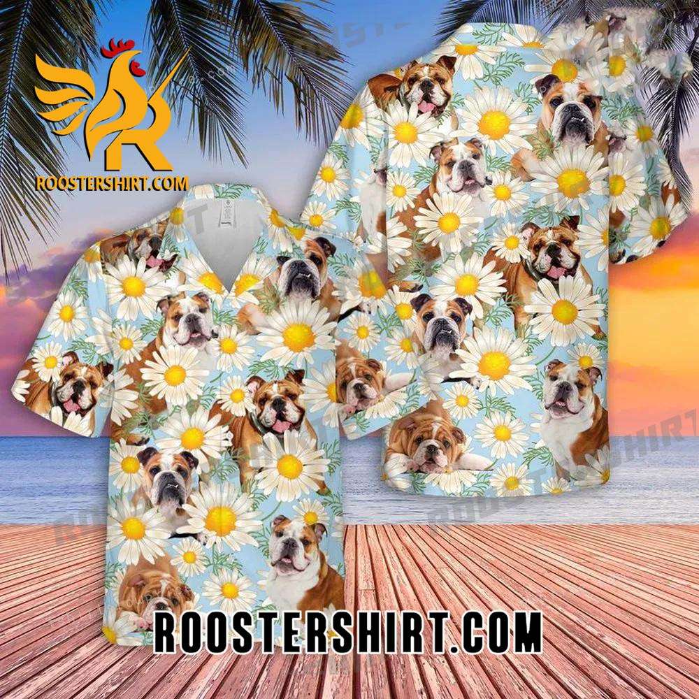 Quality Bulldogs And Yellow Daisies Hawaiian Shirt For Men And Women