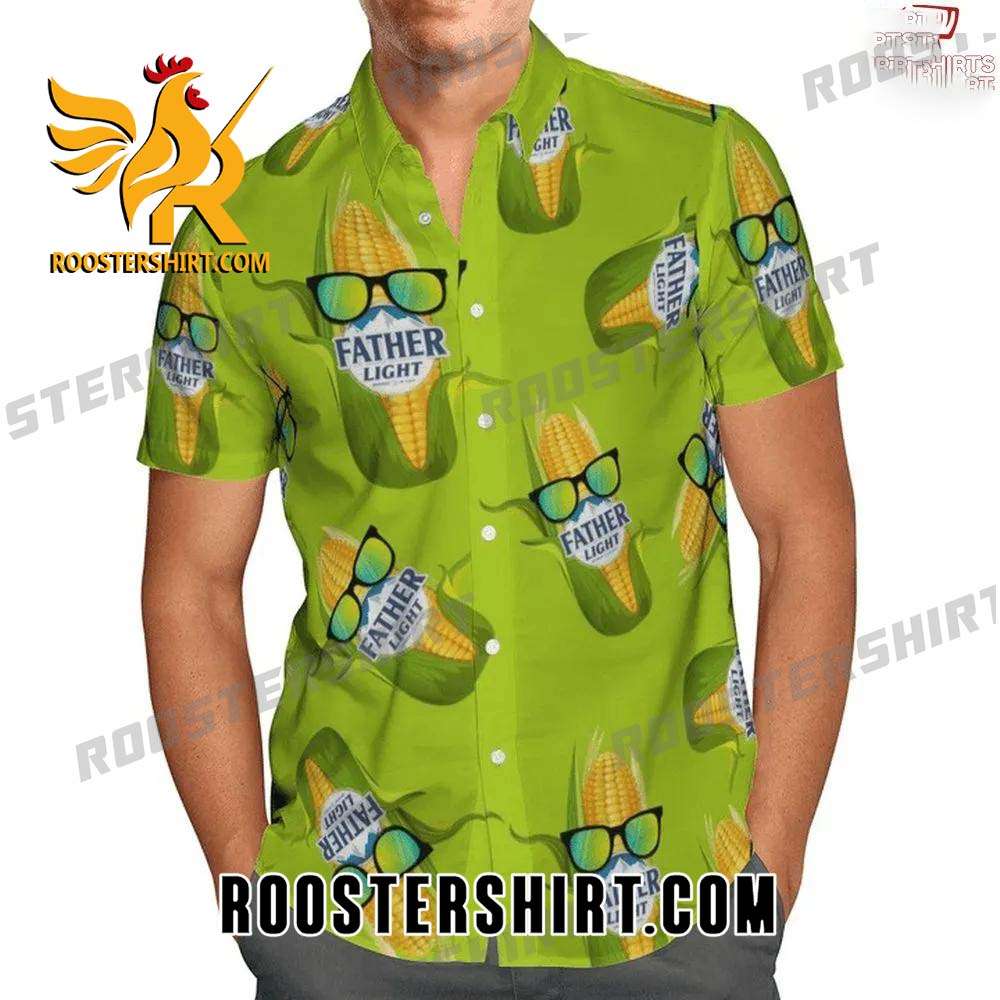Quality Busch Father Light Corn Glasses Hawaiian Shirt