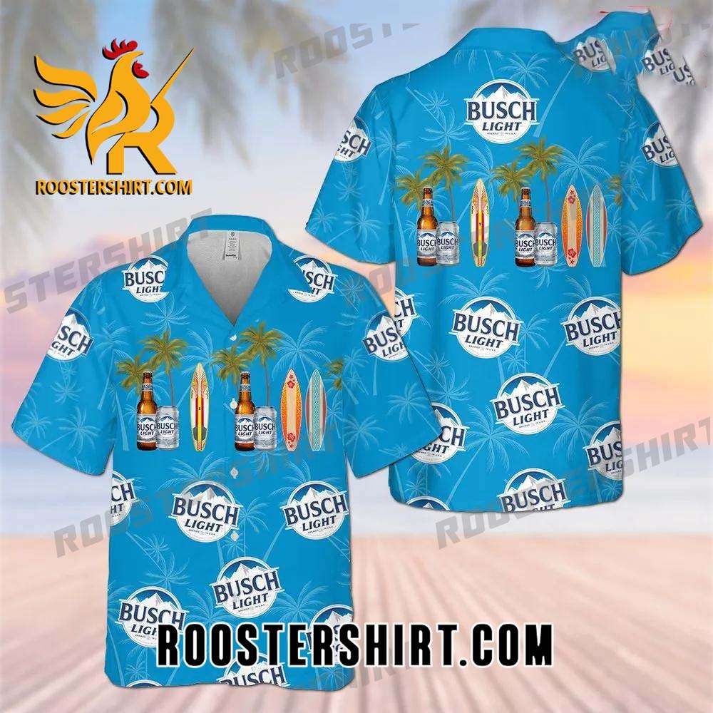 Quality Busch Light All Over Print 3D Hawaiian Shirt - Blue