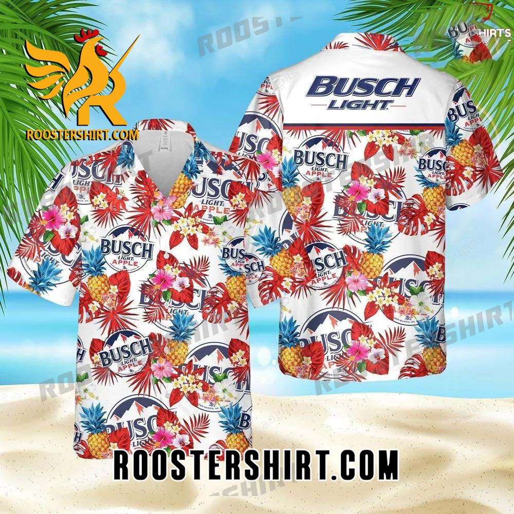 Quality Busch Light Apple Hawaiian Shirt Aloha Summer Beach Beer Lovers